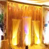 FENGRISE Gold Foil Tinsel Curtain 1X3 Meters Foil Fringe Backdrop Wedding Photography Birthday Party Decoration Supplies