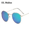 [EL Malus] Metal Frame UV400 Óculos De Sol Das Mulheres Dos Homens Retro Marca Designer de Condução Óculos de Sol Feminino Masculino Reflexivo Oculos SG029