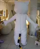 2018 venda de fábrica com desconto ventilação uma senhora mascote gato branco traje para adulto usar