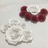 12 unids Simulación de Cartón Papel Gigante Rosa Flores Escaparate Telones de Fondo de La Boda Apoyos flores artificiales para decora o