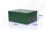 Cajas de madera de alta calidad Cajas de relojes verdes Caja de regalo Corona Caja de madera Folletos Tarjetas Caja de madera verde glitter2009