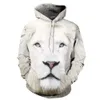 Couples hommes femmes impression graphique 3D amoureux pull à capuche sweat veste pull haut Lion blanc livraison gratuite S/M-XXL/XXXL