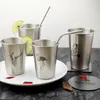 Bière moderne tasses à boire Flamingo Elk zèbre arbre motif gobelet universel en acier inoxydable tasses argent vente chaude 8 5zx2 BB