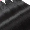 Meetu em linha reta 4 pçs extensões brasileiras virgem cabelo humano pacotes tramas para mulheres todas as idades jet black 828inch1396954