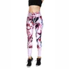 Nieuwe Collectie Bloem Gedrukt Strepen Dames Leggings Yoga Broek Sport Hoge Taille Broek Sport Training Leggings