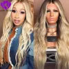 30 inches Długa Blondynka Brazylijski Full Lace Front Wigwith Baby Włosy Syntetyczne Ombre Blondynka Koronki Przód Peruki Dla Kobiet Odporność Cosplay Cosplay Wig