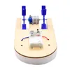 dubbele paddle elektrische minglun boot speedboat primaire en secundaire puzzeltechnologie klein productie schipmodel populair wetenschapsexperiment zonne -energie speelgoed