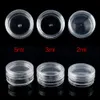 80X 5g Clear Empty Nail Polish Bottles Small Plastic Sample Containers Mini Jar With Lid Cosmetic Pot Box Powder Glitter Art