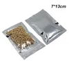 7 * 13cm (2.75 * 5.11 ") Aluminiumfolie Duidelijk Herbruikbare Valve Rits Plastic Retail Pakket Pack Bag Bad Salts Mylar Bag Retail Pouches