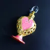 12 ml Metall Parf￼mflasche Royal Heartform ￤therische ￖle mit Tropfen ausgeh￶hlter Legierung Hochzeitsgeschenkdekoration231f