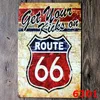 100 stks Route 66 Design Vintage Stijl Iron Painting voor Woonkamer Creatieve Decoratie Tin Poster Creëer Sfeer Tikken Teken 20 * 30cm H401