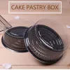 큰 둥근 케이크 상자 / 8 인치 치즈 박스 / 투명 플라스틱 케이크 컨테이너 파티 웨딩 케이크 홀더 QW7197