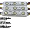 LED Modules Colorfull RGB SMD5050 Led Module Light 3LED Black RGB Injection with Lens DC12V Waterproof IP65