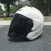 Zwarte motorhelm halfhelm buitensport mannen en vrouwen motorracehelm open DOT-goedgekeurd