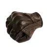 Gants de moto marron pour hommes courant un véritable écran tactile en cuir en cuir prêt à expédier des hommes à vélo de café scooter skii ac5073162