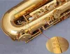 Chegada Nova KUNO KAS-901 Alto Eb Tune Latão ouro Lacquer saxofone Marca Musical Instruments com bocal Caso Acessórios