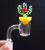 Verre de couleur unie cactus UFO Carb Cap dôme 23mm OD pour bongs en verre conduites d'eau plates-formes pétrolières thermique P Quartz banger Nails