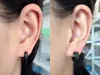 Sand Surface Hoop -oorbellen 316L roestvrijstalen hoepel oorbellen mode sieraden minimalisme stijl voor mannen vrouwen vichok6146370