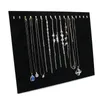 17 Gancho Black Velvet jóias de exibição Prateleira Jewelry Organizer Titular Colar carrinho de exposição Show Case Organizador Tray