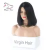 Evermagic High Quality 360 Lace Front Human Hair Wigs Korta Bob Paryk för Kvinnor Brasilianska Virgin Hair Straight Pre Plocked With Baby Hair