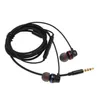 Micro auricolari sportivi In Ear da 3,5 mm in metallo colore nero per auricolare per cellulare con microfono