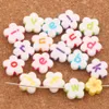 600 pz / lotto 11mm Bianco colorato acrilico alfabeto lettera floreale perline L3120 gioielli per le perline sciolte fai da te
