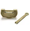 1Pc High Quality Archaistic Chinese Vintage Antique old style lock/key excellent Brass Carved Word padlock 3.5cm*1.7cm*1cm