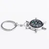 Rudder Compass Keychain Helm Бесфункциональный Многофункциональный Ключ Кольцо Очарование Полированные Подвесные Аксессуары Ключ Оценка Поход Кемпинг Открытый Редуктор Оптом