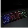 영어 백라이트 게이밍 키보드 유선 Teclado 게이머 플로팅 LED 백라이트 USB 유사한 기계적 느낌