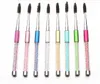 8 farben Strass Acryl Griff Wimpern Pinsel Kämme Spirale Mascara Zauberstäbe Wimpern Verlängerung Applikator Spooler Make-Up-Tool XB