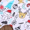 Christmas Infant Baby Clothes Set Kids Long Sleeve Rompers Tops + Cartoon Pants + Hat Child 3pcs Outfits Babies Set 14342