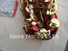 OVES Alto Eb Tune Saxophone E-Flat Professional Students Beautiful Big Red Lacquer Body Gold Plated Key Pearl Buttons Sax With Case