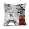 Home Decorative Cushion Cover Scenic London Tower Rome Paris Building Print Polyester Square Cushions Decorative Pillow Case