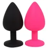 IKOKY Strass Butt Plug Massaggiatore della prostata Giocattoli erotici del sesso caldo per uomini Donna Prodotti per adulti Plug anale Tubo anale in silicone S M L S924