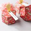 Boîte à bonbons en papier à motif de fleur de prunier, 3 couleurs, boîte d'emballage de bijoux de haute qualité, emballage cadeau pour fête de mariage