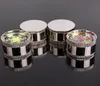 Luminous kaleidoscope pattern cigarette grinding device grinder 3 layer metal smoke cutter