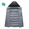 Herrenwesten Herren Markendesigner Daunenweste Lässige Kapuzen-Winterjacke Männliche Outdoor-Windjacke Daunendoppelseiten Tragbarer Mantel