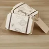 Kraft Paper Wedding Favor Box Vintage Mini Walizka Cukierki Czekoladowe Skrzynki Słodkie Torby Party Pudełko LX3408