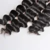 Brasilianska lösa djupa lockiga obearbetade mänskliga jungfruliga hårvävar Remy Human Hair Extensions Dyable 3Bundleslot3798160