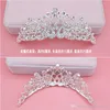 Silver Wedding Bridal Rhinestone Tiara Crown Necklace Earrings Crystal Peacock Women Party Jewelry Sets Hair Accessories Three Pie4934751