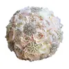 Bouquets de mariée de style européen Bouquet de mariage de haute qualité 25 25 cm Cristal étincelant avec perles Accessoires de mariage accrocheurs277V