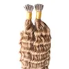 Brezilyalı derin kıvırcık Saç Ön Gümrük Ben / Tırnak Ucu Saç Uzatma Keratin available100s / çanta Keratin Saç Uzatma Capsule100G 10 "24"