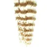 Blonde Tape Hair Extensions Bleach Blonde Skin Trame Bande dans Extension Bouclée Cheveux 100g 40pcs Bande Humaine Extensions de Cheveux Adhésif