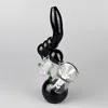 Glass Bubbler Pipes 8" Water Pipes Black Color Glass Smoking Pipe Hand Blown Hand Pipe Tube