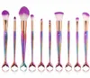 Nuovi pennelli per trucco Hot Sirena 6 pezzi / 10 pezzi Pennelli per trucco Tech Set di pennelli per cosmetici professionali di bellezza Spedizione DHL