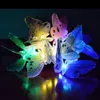 LED-snaren 12 LED's IP45 Solar Powered Butterfly Fiber Optic Fairy String Waterdichte Kerstmis Outdoor Garden Holiday Lights