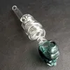 Geisterschädel Spiralölbrenner Glas Pyrex Rohr Vier Farben Stright Tube Rauchpfeifen 15 cm Länge für Bongs Wasserpfeifen Werkzeuge