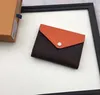 Classic Clemence Wallet Real Leather Multicolor Coin Purses Datumkod Kort plånböcker Korthållare Dragkedja Pockets 60492