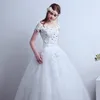 Campione reale Formato personalizzato 2018 Abito da sposa semplice Scollo a barchetta Abiti da sposa Vestido De Noiva Brautkleid Robe De Mariage Gelinlik