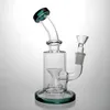 bent neck small glass bong glass percolator bong Waterpipe 7.5'' Straight Tube Sturdy Round Base Stable Circular Foot Flared Mouthpiece Glass Water Pipes Bongs